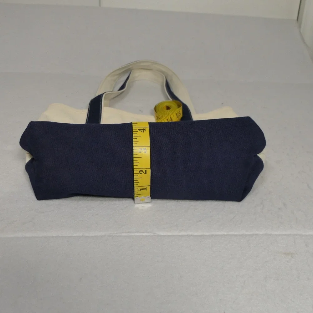 Royal Caribbean Canvas Tote Bag S Cream Navy Nautical Cruise Travel Coastal Boho